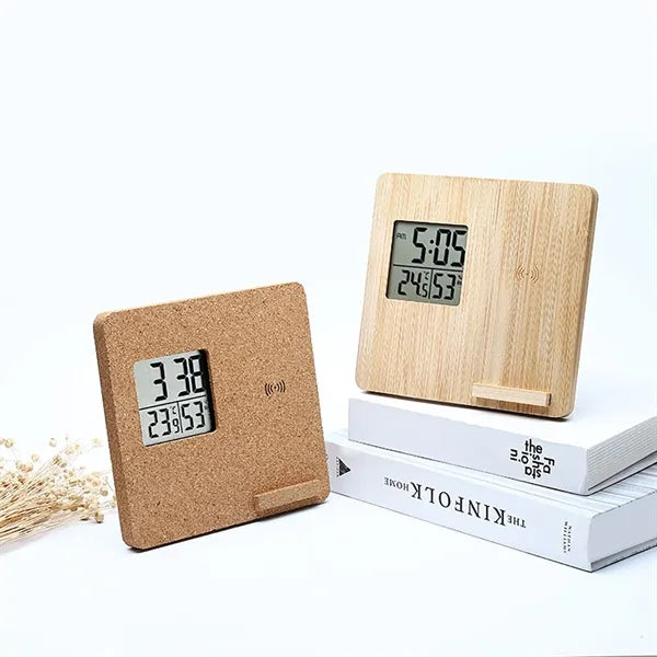 Meteorological Clock Temperature and humidity display Stand