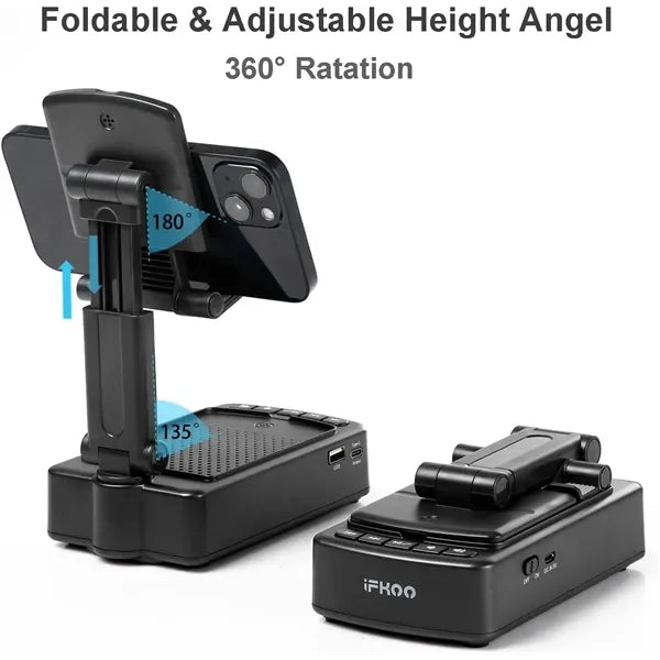 Phone Stand with Wireless Bluetooth Speaker