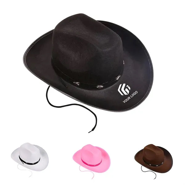 Unisex fashionable versatile lightweight rivet cowboy hat