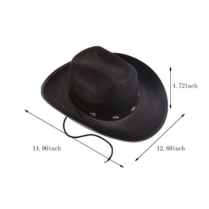 Unisex fashionable versatile lightweight rivet cowboy hat