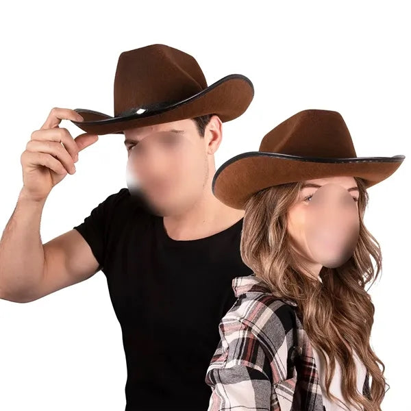 Unisex fashionable versatile lightweight rivet cowboy hat