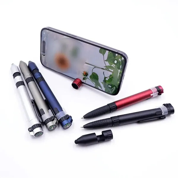 Multifunctional portable outdoor compass lighting tool pen