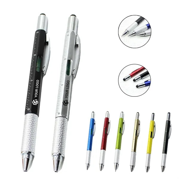 Multifunctional screwdriver ruler tool ballpoint pen