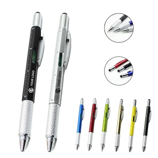 Multifunctional screwdriver ruler tool ballpoint pen