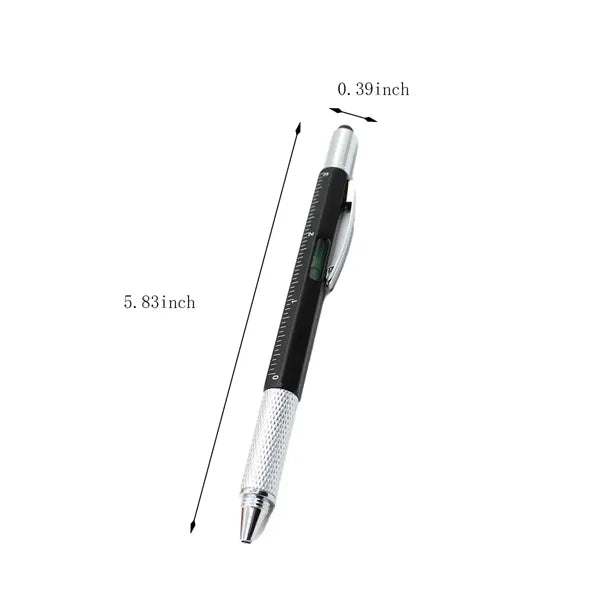 Multifunctional screwdriver ruler tool ballpoint pen