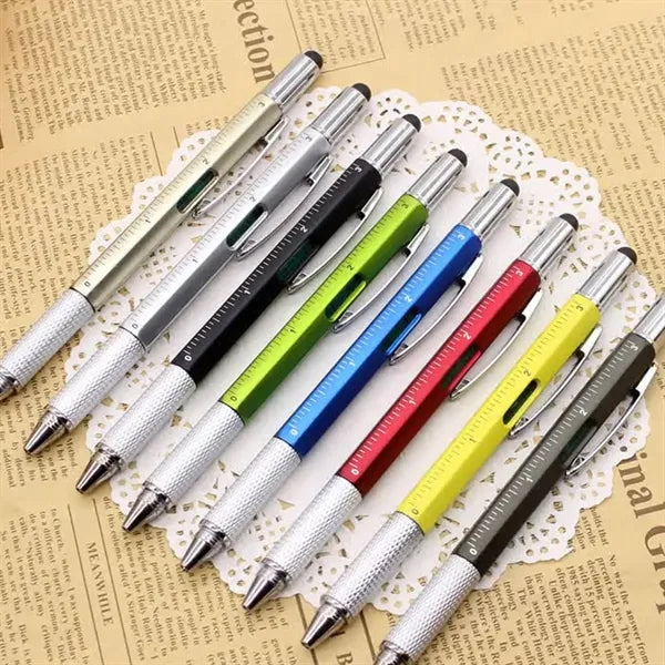 Multifunctional screwdriver ruler tool ballpoint pen