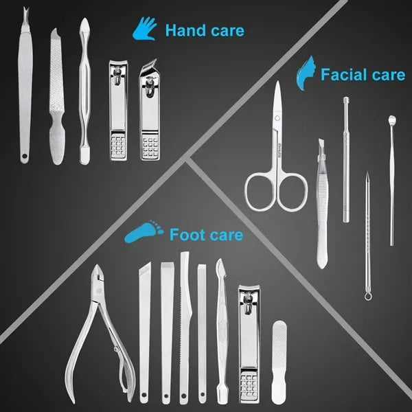 19 Pieces Professional Nail Clippers Set