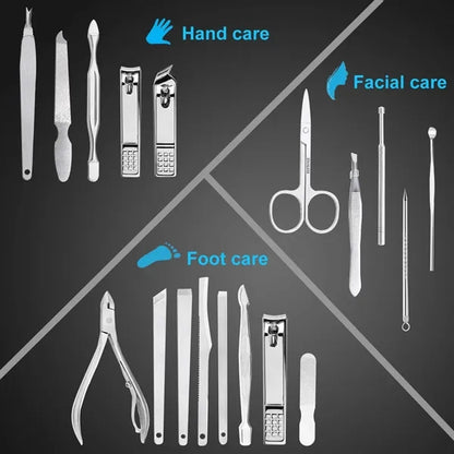 19 Pieces Professional Nail Clippers Set