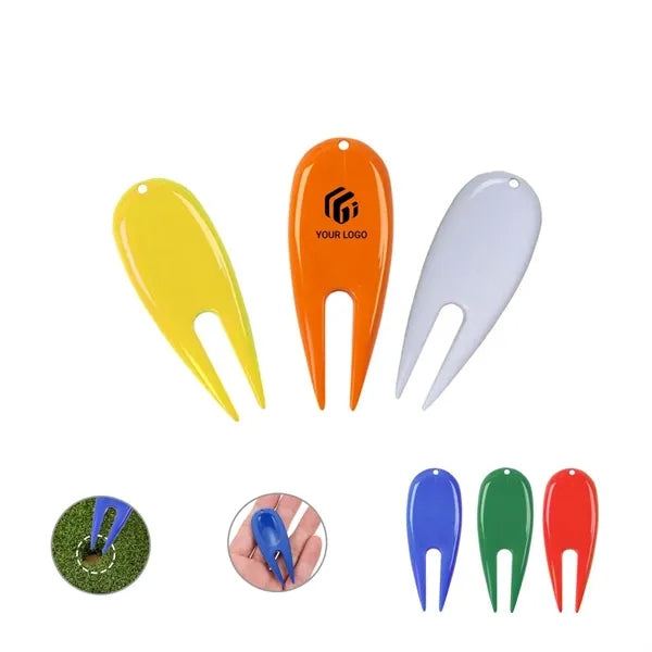 Portable Plastic Green Fork Golf Divot Repair Tool