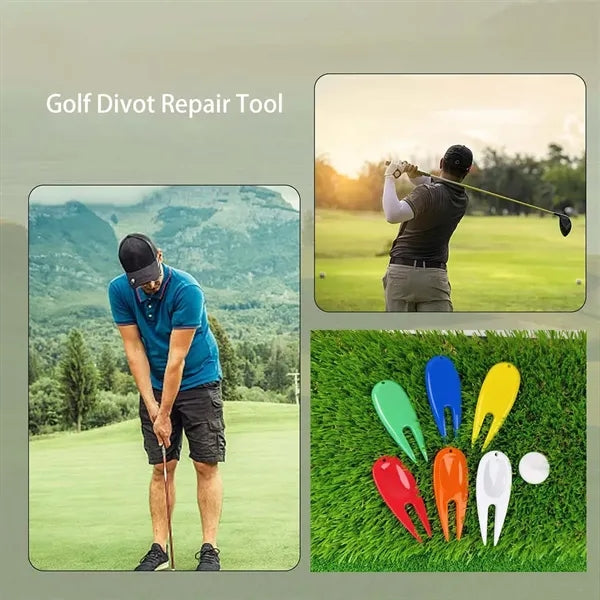 Portable Plastic Green Fork Golf Divot Repair Tool