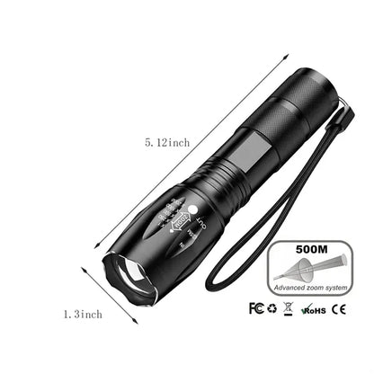 Outdoor extremely bright long life LED lighting flashlight