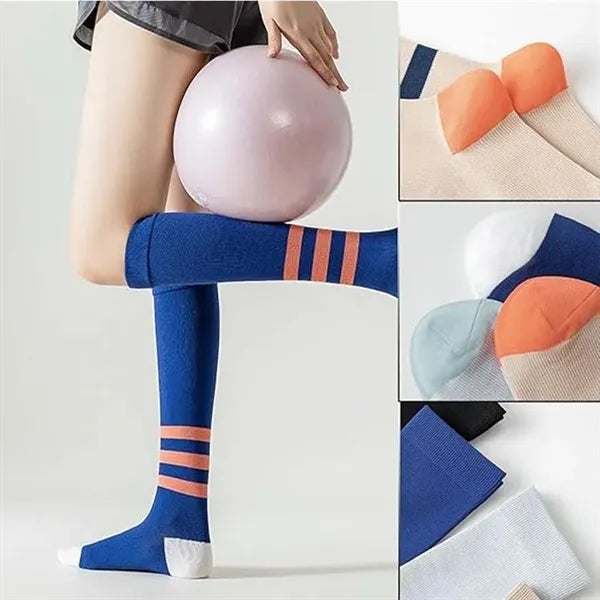 Womens Striped Gradient Compression Socks