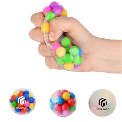Rainbow tear-resistant non-toxic fun stress relief ball
