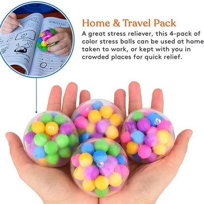 Rainbow tear-resistant non-toxic fun stress relief ball