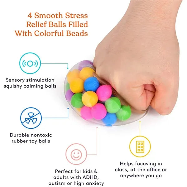Rainbow tear-resistant non-toxic fun stress relief ball