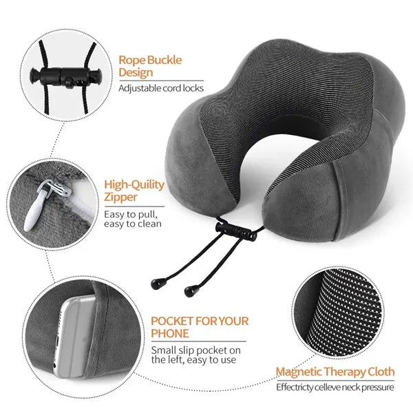 Travel Pillow 100% Memory Foam