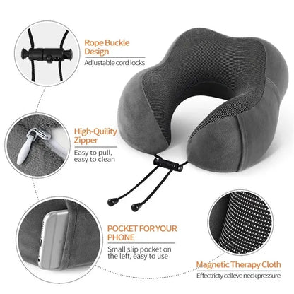 Travel Pillow 100% Memory Foam
