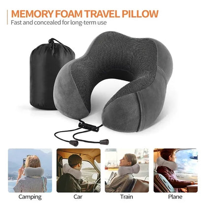 Travel Pillow 100% Memory Foam