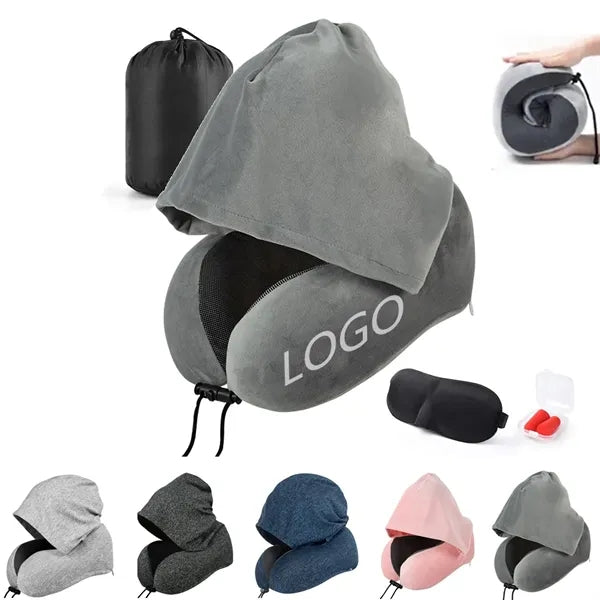 Hoodie Travel Pillow with Soft Memory Foam