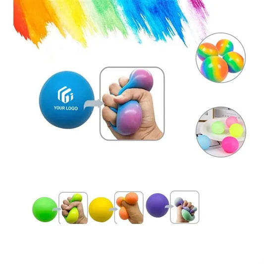 Vent squeeze pinch fun toy color change decompression ball
