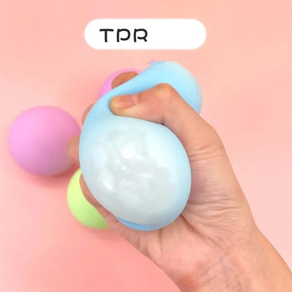 Vent squeeze pinch fun toy color change decompression ball