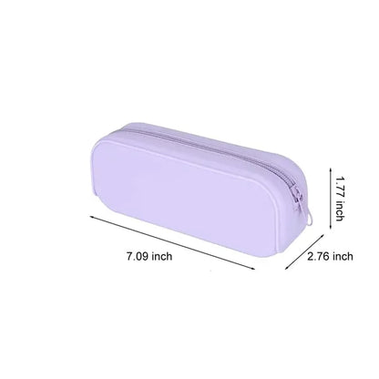 Waterproof Solid Color Silicone Pen Pencil Case For Office