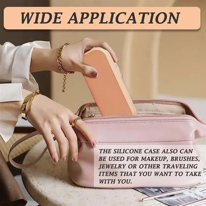 Waterproof Solid Color Silicone Pen Pencil Case For Office