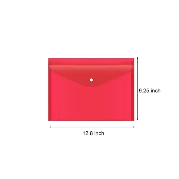 A4 Waterproof Document Organizer Plastic Envelope Folder