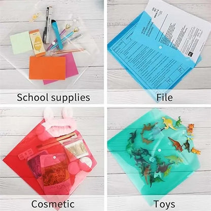 A4 Waterproof Document Organizer Plastic Envelope Folder