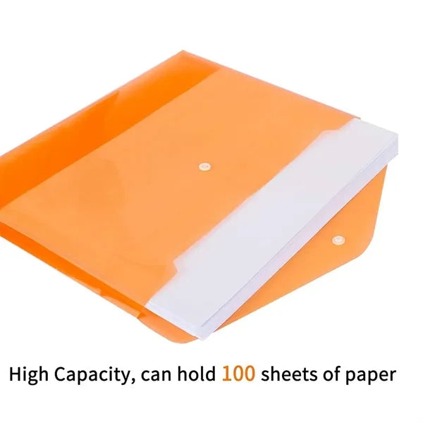 A4 Waterproof Document Organizer Plastic Envelope Folder