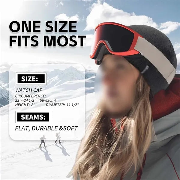 Skiing skating sports unisex fleece cap winter warm beanie