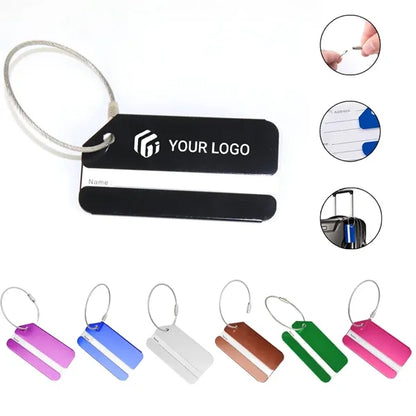 Sturdy durable portable aluminum alloy travel luggage tag