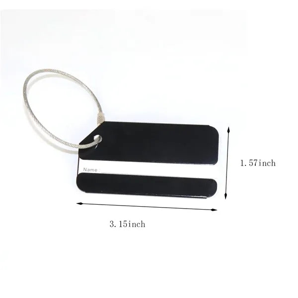 Sturdy durable portable aluminum alloy travel luggage tag