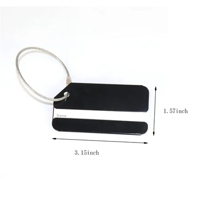 Sturdy durable portable aluminum alloy travel luggage tag