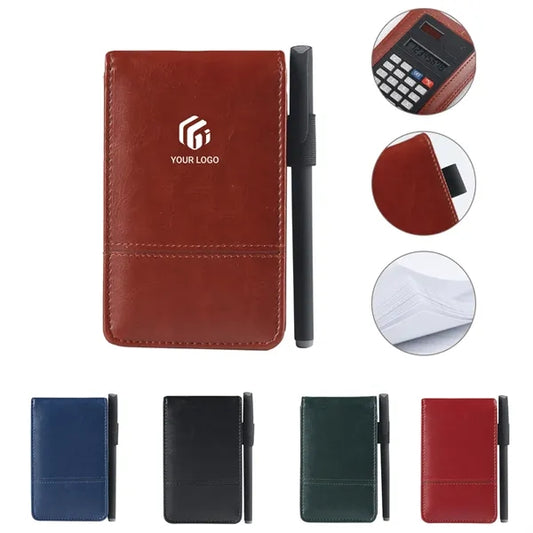 Office supplies pocket notebook notepad with calculator