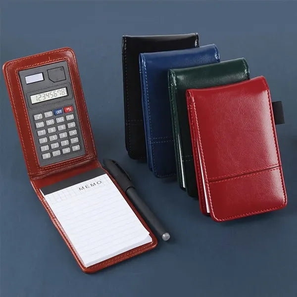 Office supplies pocket notebook notepad with calculator