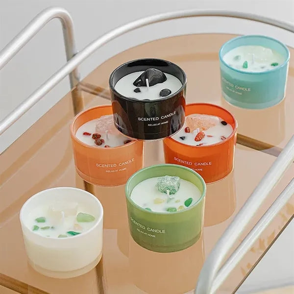 Wax Candle With Glass