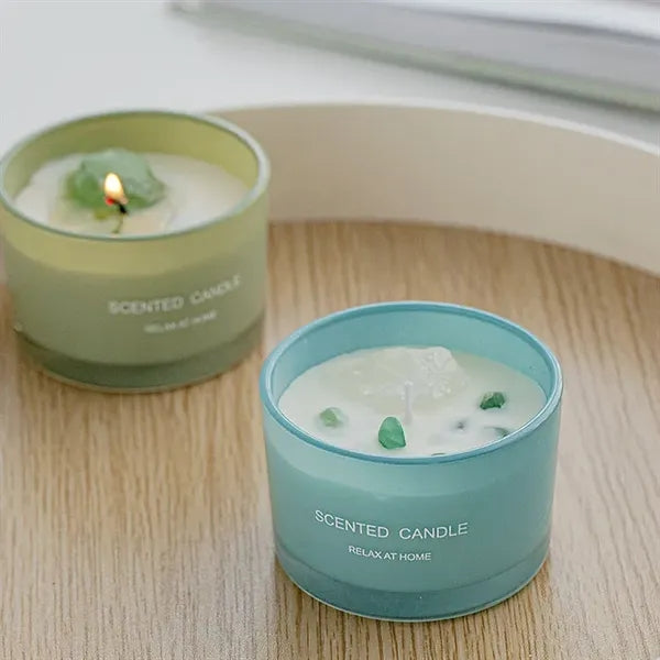 Wax Candle With Glass