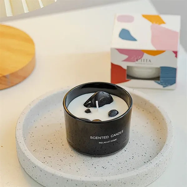 Wax Candle With Glass