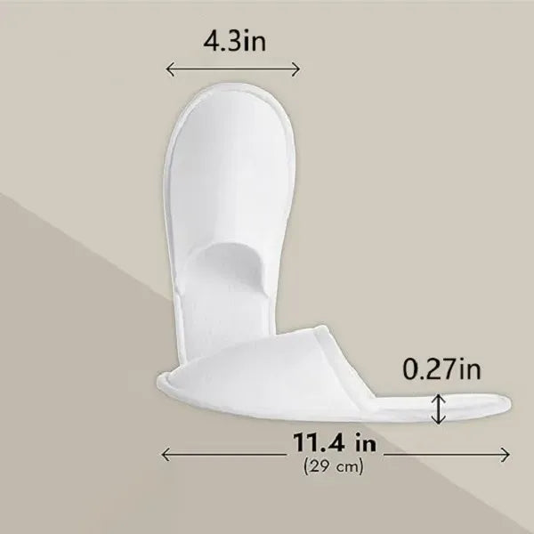 Non-Slip Closed-Toe Premium Coral Fleece Hotel Slippers
