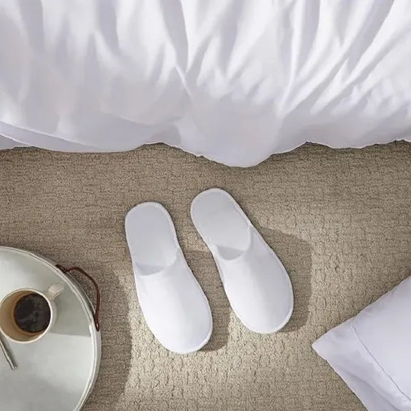 Non-Slip Closed-Toe Premium Coral Fleece Hotel Slippers