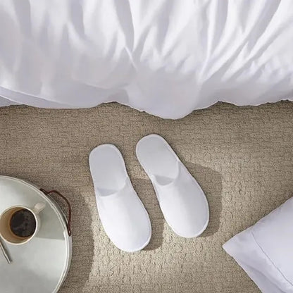 Non-Slip Closed-Toe Premium Coral Fleece Hotel Slippers