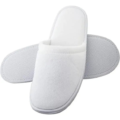 Non-Slip Closed-Toe Premium Coral Fleece Hotel Slippers