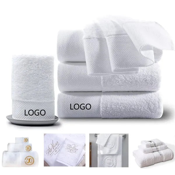 Luxury White Bath Towel Set of 3 Pieces