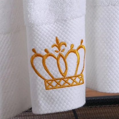 Luxury White Bath Towel Set of 3 Pieces