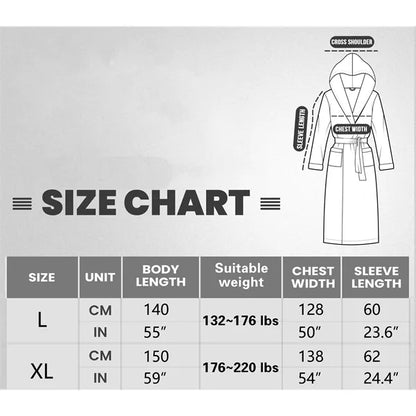 Luxurious Hooded Fleece Bathrobe
