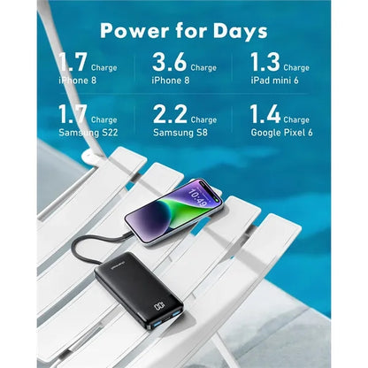 Portable Chargers with Built in Cables