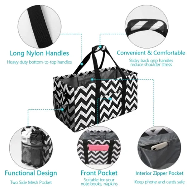 Large capacity foldable multifunctional portable handbag