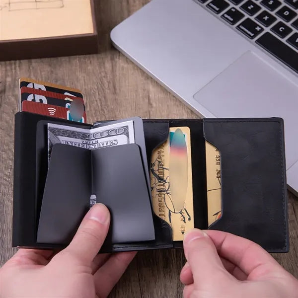 Unisex simple stylish lightweight multi-position card holder