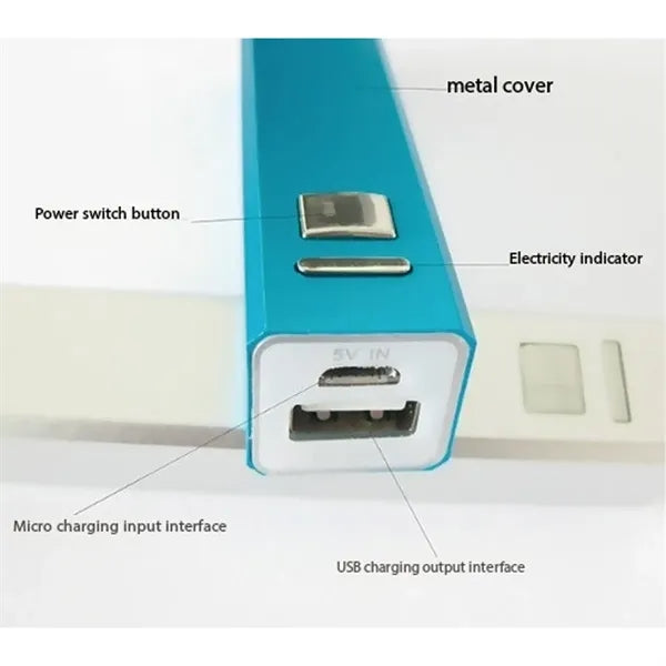Portable Mini Aluminium Power Bank with Charging Indicator